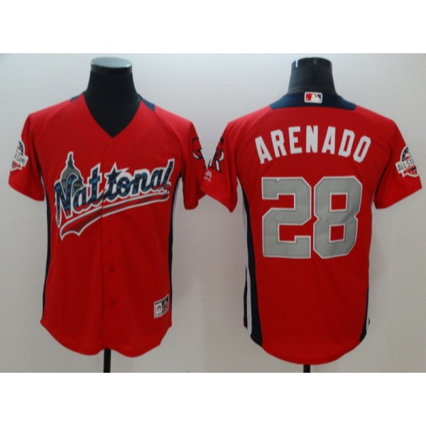 National League #28 Nolan Arenado Red 2018 All-Star Game Home Run Derby Jersey