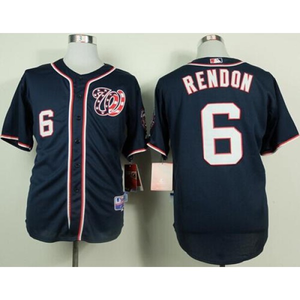 Nationals #6 Anthony Rendon Navy Blue Cool Base Stitched Jersey