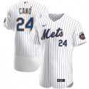 New York Mets White #24 Robinson Canó Flex Base Stitched Jersey