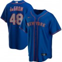 New York Mets Blue #48 Jacob DeGrom Cool Base Stitched Jersey