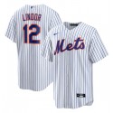 New York Mets White #12 Francisco Lindor Cool Base Stitched Jersey