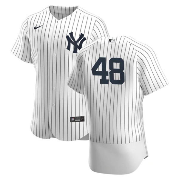 New York Yankees #48 Anthony Rizzo White Flex Base Stitched Baseball Jersey