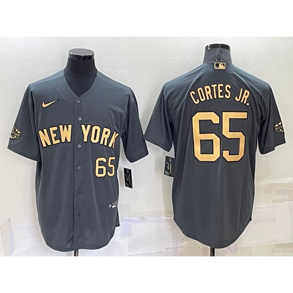 New York Yankees #65 Nestor Cortes Jr. Charcoal 2022 All-Star Cool Base Stitched Jersey