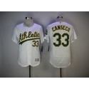 Oakland Athletics #33 Jose Canseco White Flexbase Stitched Jersey