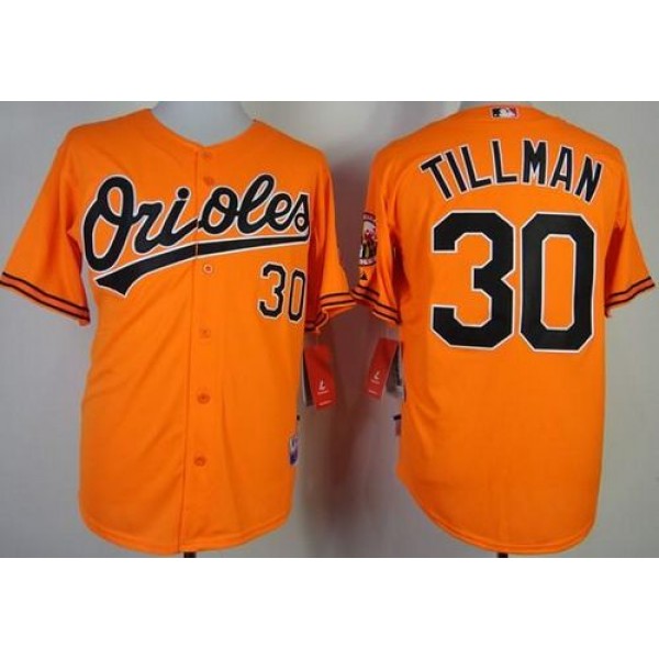 Orioles #30 Chris Tillman Orange Cool Base Stitched Jersey