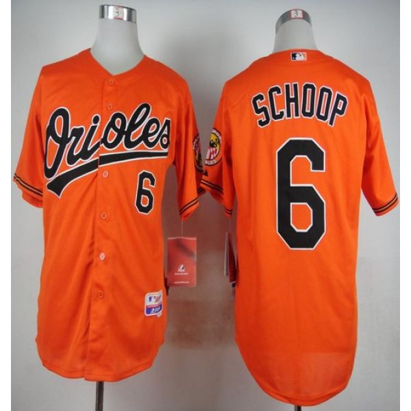 Orioles #6 Jonathan Schoop Orange Cool Base Stitched Jersey