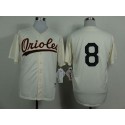 Orioles #8 Cal Ripken Cream 1954 Turn Back The Clock Stitched Jersey