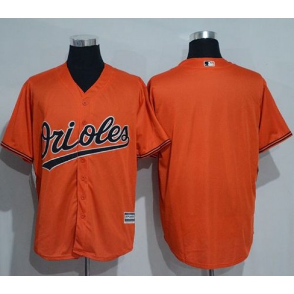 Orioles Blank Orange New Cool Base Stitched Jersey