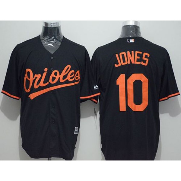 Orioles #10 Adam Jones Black New Cool Base Stitched Jersey