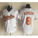 Orioles #8 Cal Ripken White New Cool Base Stitched Jersey