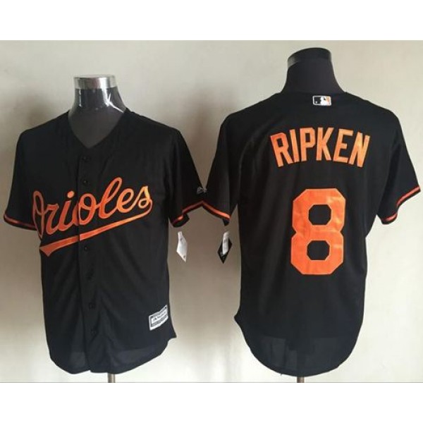 Orioles #8 Cal Ripken Black New Cool Base Stitched Jersey