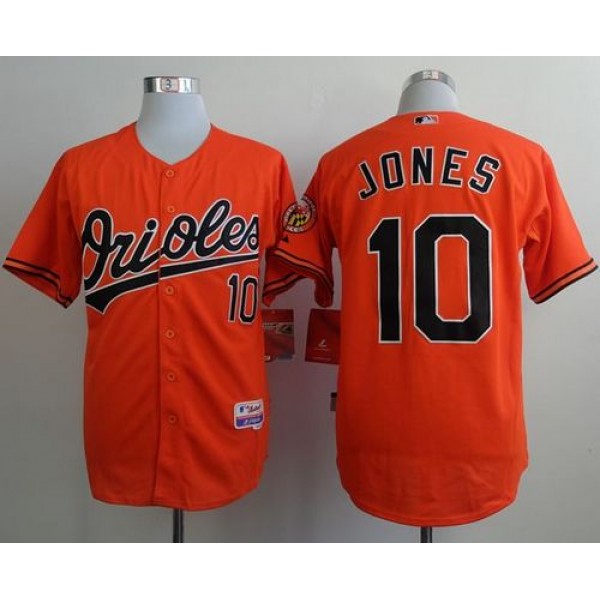 Orioles #10 Adam Jones Orange Cool Base Stitched Jersey
