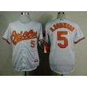Orioles #5 Brooks Robinson White Cool Base Stitched Jersey