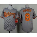 Orioles #8 Cal Ripken Grey Cool Base Stitched Jersey