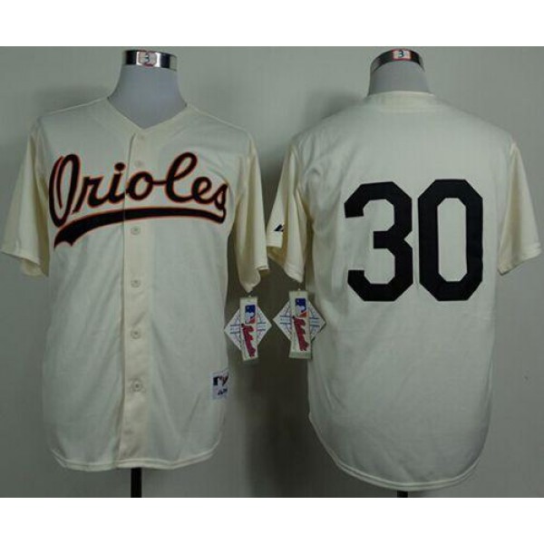 Orioles #30 Chris Tillman Cream 1954 Turn Back The Clock Stitched Jersey