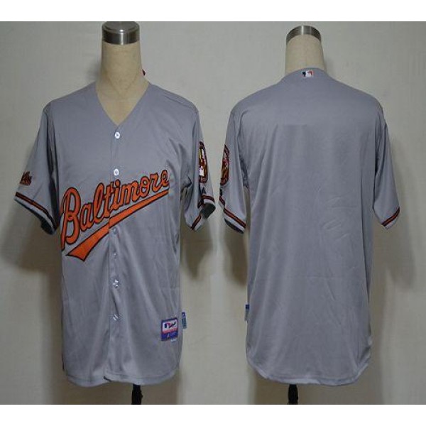 Orioles Blank Grey Cool Base Stitched Jersey
