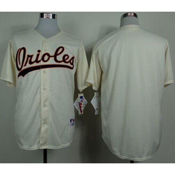 Orioles Blank Cream 1954 Turn Back The Clock Stitched Jersey