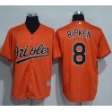 Orioles #8 Cal Ripken Orange New Cool Base Stitched Jersey