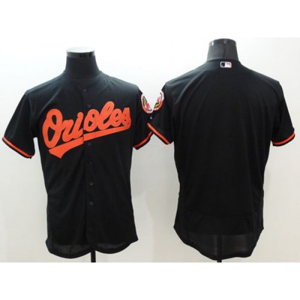 Orioles Blank Black Flexbase Authentic Collection Stitched Jersey