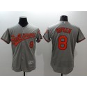Orioles #8 Cal Ripken Grey Flexbase Authentic Collection Stitched Jersey