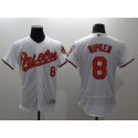 Orioles #8 Cal Ripken White Flexbase Authentic Collection Stitched Jersey