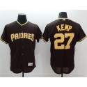 Padres #27 Matt Kemp Brown Flexbase Authentic Collection Stitched Jersey