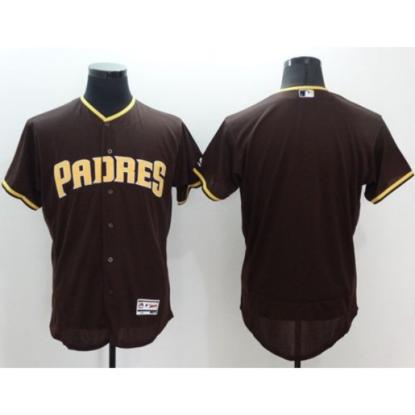 Padres Blank Brown Flexbase Authentic Collection Stitched Jersey