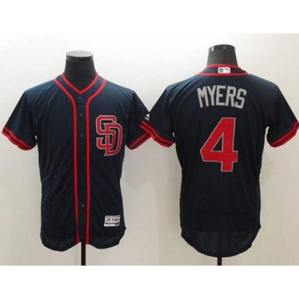 Padres #4 Wil Myers Navy Blue Fashion Stars Stripes Flexbase Authentic Stitched Jersey