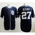 Padres #27 Matt Kemp Dark Blue Alternate 1 Cool Base Stitched Jersey