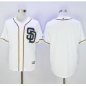 Padres Blank White New Cool Base Stitched Jersey