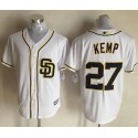 Padres #27 Matt Kemp White New Cool Base Stitched Jersey