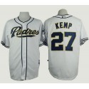 Padres #27 Matt Kemp White Cool Base Stitched Jersey