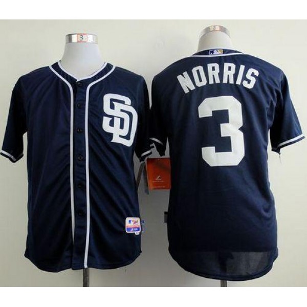 Padres #3 Derek Norris Navy Blue Cool Base Stitched Jersey