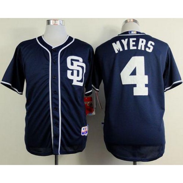 Padres #4 Wil Myers Dark Blue Alternate 1 Cool Base Stitched Jersey