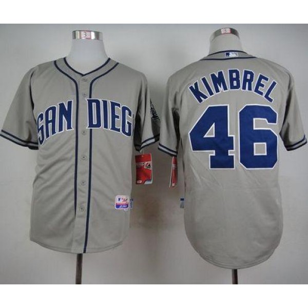 Padres #46 Craig Kimbrel Coffee Grey Cool Base Stitched Jersey