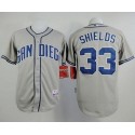 Padres #33 James Shields Grey Cool Base Stitched Jersey