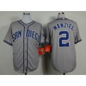 Padres #2 Johnny Manziel Grey Cool Base Stitched Jersey