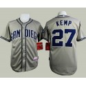 Padres #27 Matt Kemp Grey Cool Base Stitched Jersey