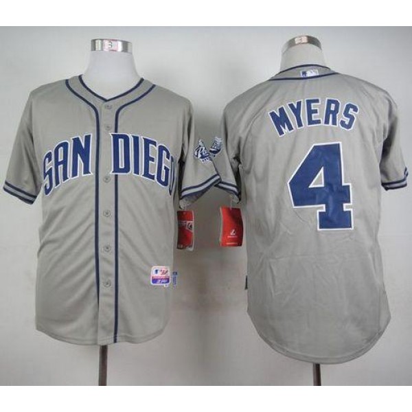 Padres #4 Wil Myers Grey Cool Base Stitched Jersey