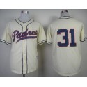 Padres #31 Dave Winfield Cream 1948 Turn Back The Clock Stitched Jersey