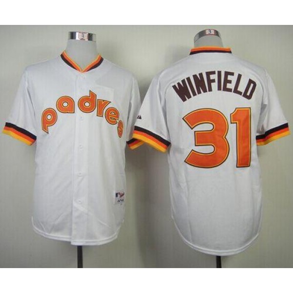 Padres #31 Dave Winfield White 1984 Turn Back The Clock Stitched Jersey