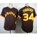 Padres #34 Rollie Fingers Coffee 1984 Turn Back The Clock Stitched Jersey
