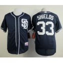 Padres #33 James Shields Dark Blue Alternate 1 Cool Base Stitched Jersey