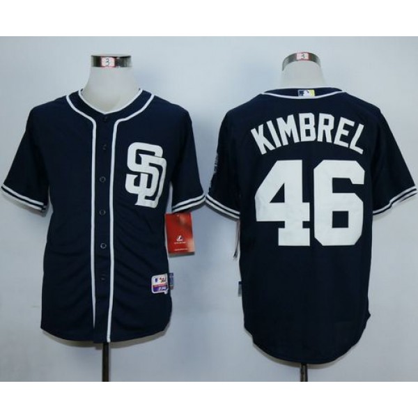 Padres #46 Craig Kimbrel Dark Blue Alternate 1 Cool Base Stitched Jersey