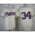 Padres #34 Rollie Fingers Cream 1948 Turn Back The Clock Stitched Jersey