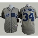 Padres #34 Andrew Cashner Grey Cool Base Stitched Jersey