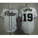 Padres #19 Tony Gwynn White Home Cool Base Stitched Jersey