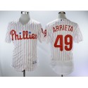 Philadelphia Phillies #49 Jake Arrieta White Flexbase Stitched Jersey
