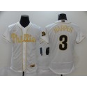 Philadelphia Phillies #3 Bryce Harper White Golden Stitched Jersey