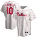 Philadelphia Phillies White #10 J.T. Realmuto Cool Base Stitched Jersey